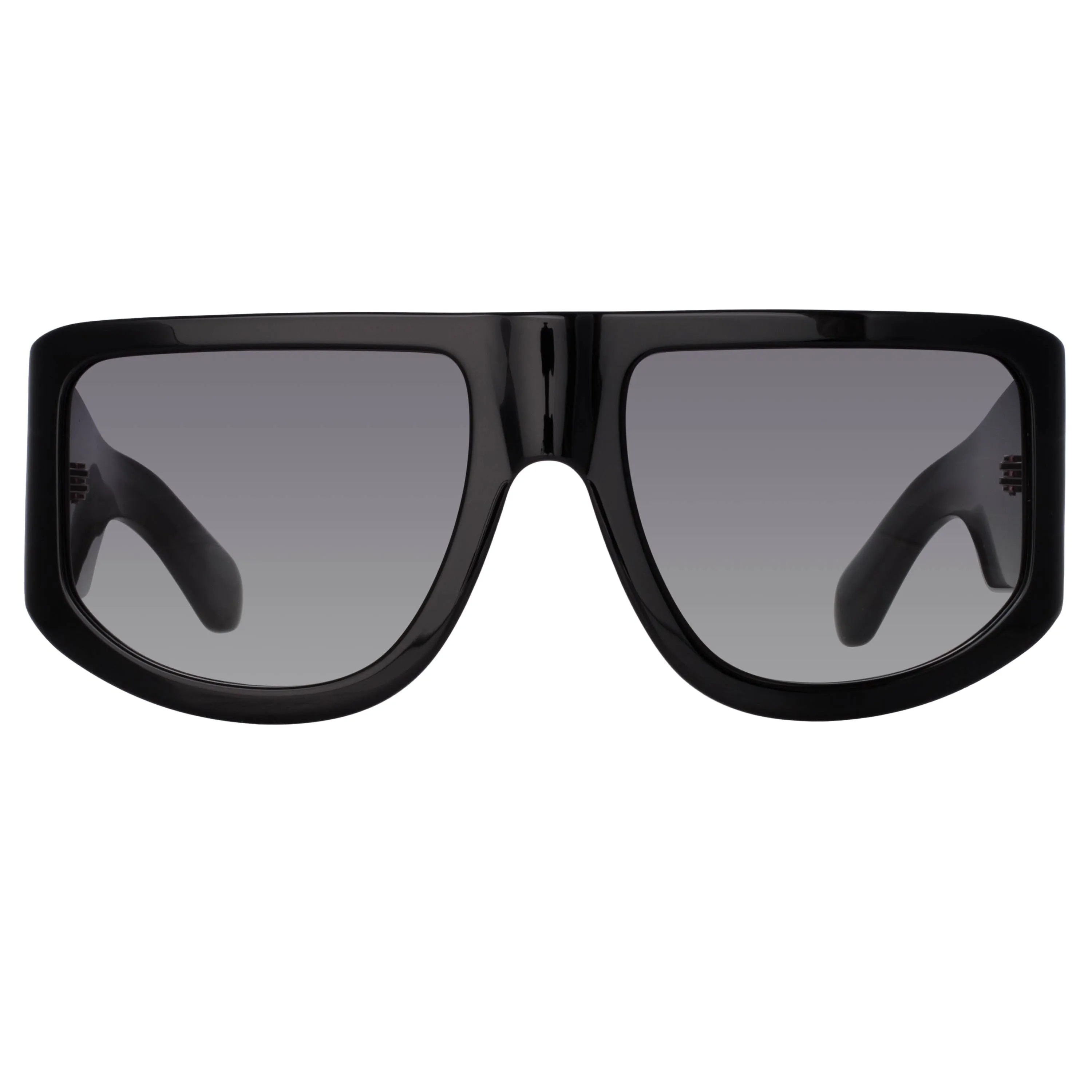 'IT Girl' Oversized Sunglasses in Black  | NUE STUDIO x LINDA FARROW